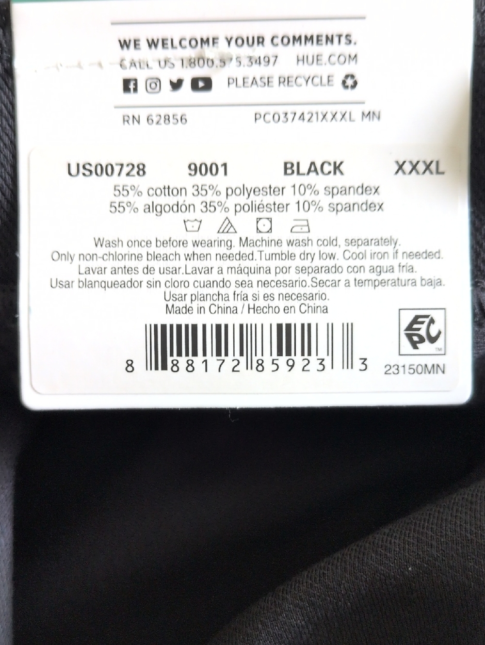 NWT Hue Black Denim Legging - XXXL - Picture 7 of 8